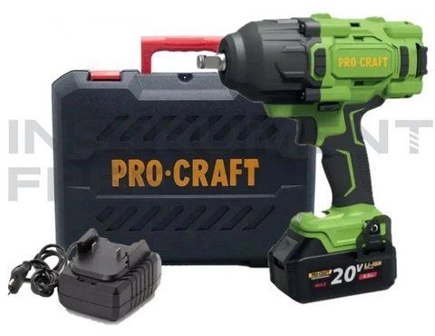 Аккумуляторный гайковерт ProCraft PWA82 (бесщеточный, 20 В, 1 аккумулятор 4 А/ч, зарядное устройство, пластиковый кейс) 7500 фото