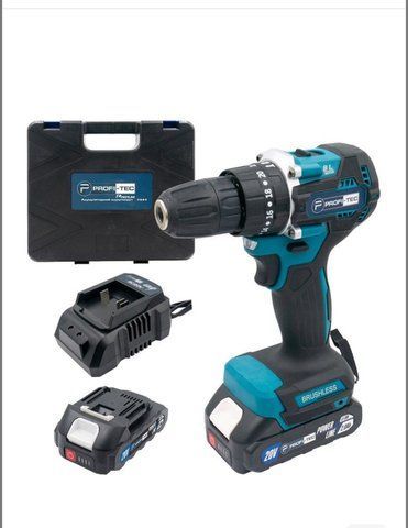 Акумуляторний шуруповерт PROFI-TEC 20V PCD4020 (2 х PT2020MP (2,0 А&middot;год), зарядний пристрій BC20V, кейс) 2990 фото
